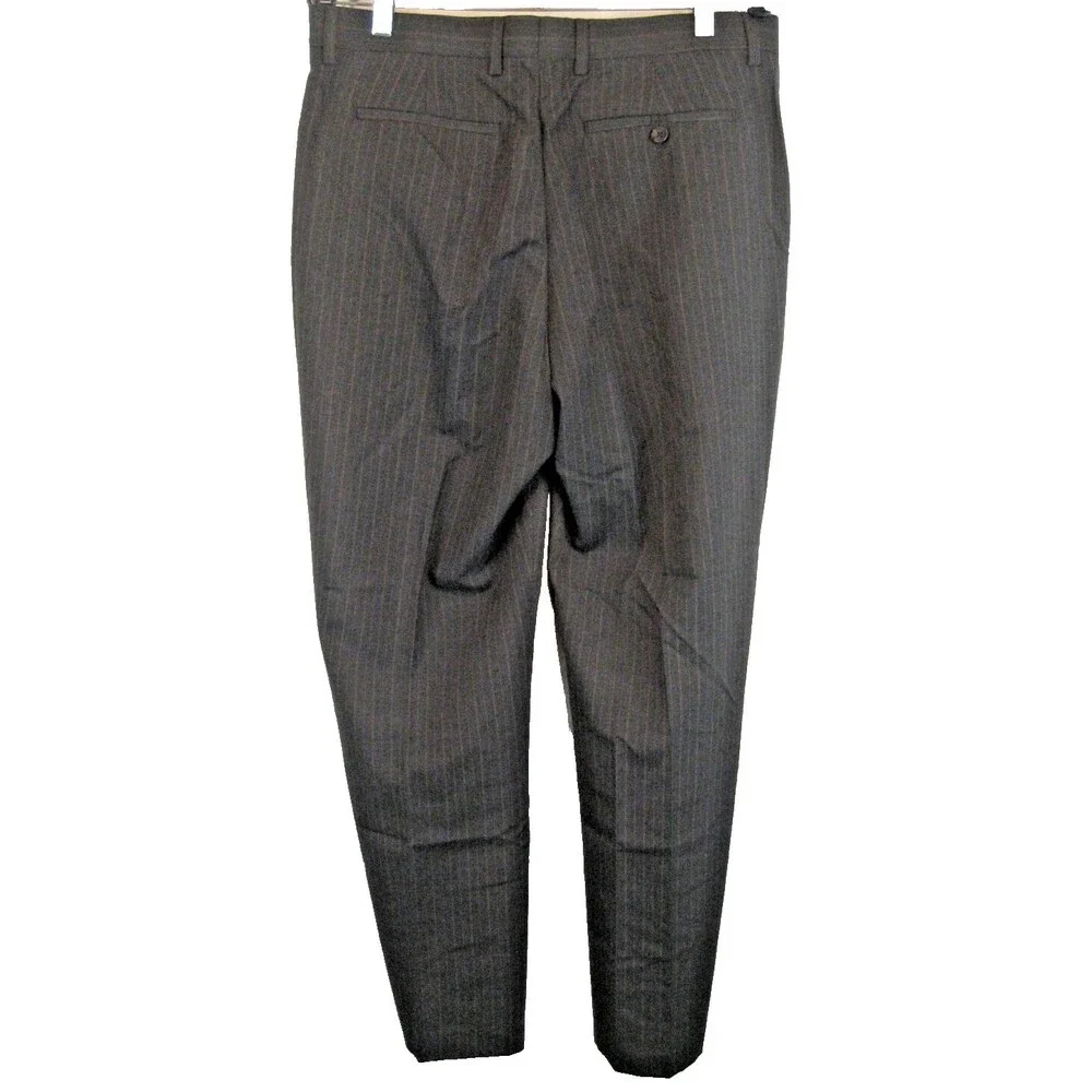 Mens NWOT Banana Republic Char Stripe Classic Flat Front Casual Pants sz 34x30